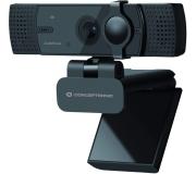 Conceptronic Webcam Ultra HD 4K USB 2.0 - Doble Microfono con Cancelacion de Ruido - Enfoque Automatico - Cubierta de Privacidad - Angulo de Vision 120º - Cable de 1.50m