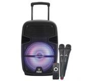 Coolsound A350 Altavoz Amplificado Bluetooth 350W 12" 50W RMS - USB, Entrada Mic. Jack 6.3mm - Iluminacion LED - 2 Microfono Incluidos - Asa y Ruedas de Transporte - Mando a Distancia