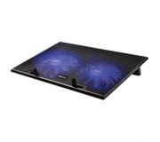 Cromad G800 Base de Refrigeracion para Portatil hasta 17" USB - 2 Ventiladores - Luz LED Azul - Velocidad e Inclinacion Ajustable - 2 Puertos USB