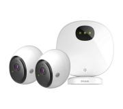 D-Link Pack de Videovigilancia Inalambrico - 2 Camaras WiFi + Grabadora - Imagen FullHD - Angulo de Vision Diagonal de 140º - Vision Nocturna