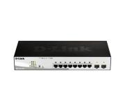 D-Link Switch Semigestionable 8 Puertos Gigabit PoE 45W + 2 Puertos Giga Combo