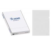 Dohe Caja de 100 Dossiers Uñero Basic - Tamaño Folio - Transparente