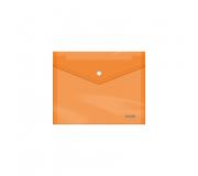 Dohe Sobre con Cierre de Broche - Tamaño A5 - Polipropileno Cristal Transparente 150 Micras - Color Naranja
