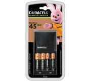 Duracell Cargador Rapido de Pilas AA/AAA - 1300 mAh - Incluye 2 Pilas AA y 2 Pilas AAA