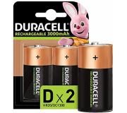 Duracell Pilas Recargables NiHM D LR20 1.2V 3000mAh - Precargadas - 2 Unidades