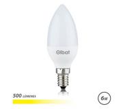 Elbat Bombilla LED - Potencia 6W - Lumenes 500 - Tipo de Luz 3000K Luz Calida - Casquillo E14 - Angulo 180º - Dimensiones 37X100mm - 30.000 Horas de Vida - 15.000 Encendidos - Color Blanco
