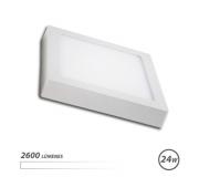 Elbat Downlight Cuadrado Sobre Pared LED - 24W - 2600lm - Luz Blanca