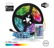 Elbat Tira LED RGB WiFi 12V 2700lm - 30 Led por Metro - Control Remoto - Longitud 5m