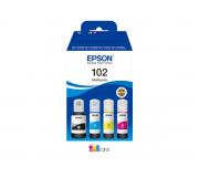 Epson 102 Pack de 4 Botellas de Tinta Originales - C13T03R640