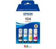 Epson 104 - Multipack de Botellas de Tinta Originales C13T00P640