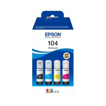 Epson 104 - Multipack de Botellas de Tinta Originales C13T00P640