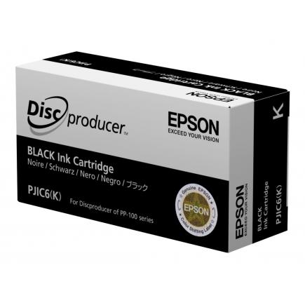 Epson PJIC6 Negro Cartucho de Tinta Original C13S020452 para Epson Discproducer PP 100, PP 50