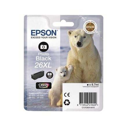 Epson T2631 (26XL) Negro Photo Cartucho de Tinta Original - C13T26314012