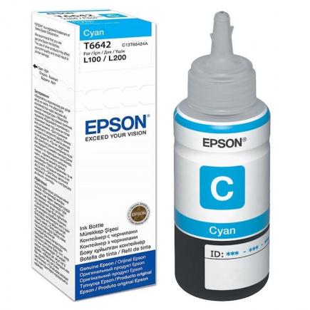 Epson T6642 Cyan Botella de Tinta Original - C13T664240