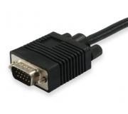 Equip Cable VGA Alargador Macho/Hembra - Longitud 20m - Color Negro