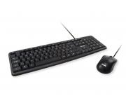 Equip Pack Teclado USB + Raton USB 1000dpi 3 Botones - Uso Ambidiestro - Cable de 1.35m - Color Negro