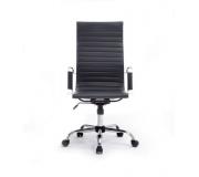 Equip Silla de Oficina - Diseño Ergonomico - Respaldo Alto - Tapizado Acanalado - Mecanismo de Mariposa - Ajuste de Altura