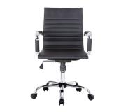 Equip Silla de Oficina - Diseño Ergonomico - Respaldo Medio - Tapizado Acanalado - Mecanismo de Mariposa - Ajuste de Altura