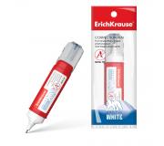 Erichkrause Boligrafo Corrector Arctic White - Punta de Plastico para Correcciones Puntuales - Resultado Excelente con Todos los Tipos y Colores de Tinta - Resistente al Frio - Color Blanco