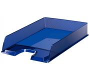 Esselte Europost Bandeja Portadocumentos - Plastico Transparente - Formato Vertical - A4 - Color Azul Marino Translucido