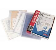 Esselte Funda Porta Documentos Folio - PP - Cristal Liso Calidad Estandar - Multitaladro-16 - Caja 100 - Transparente
