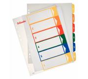 Esselte Indices Proyectos Imprimibles A4 Maxi PP Tipo 1-6 Multicolor Material PP Rigido 300 Micras Portada 350 Micras Tamaño A4 Maxi