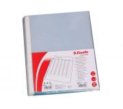 Esselte Pack de 100 Fundas Multitaladro Portadocumentos - Formato A4 - 16 Taladros - 80 Micras - Piel de Naranja - Color Transparente