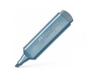 Faber-Castell Rotulador Marcador Fluorescente Textliner 46 - Punta Biselada - Trazo entre 1.2mm y 5mm - Tinta con Base de Agua - Color Azul Metalico