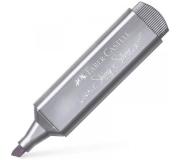 Faber-Castell Rotulador Marcador Fluorescente Textliner 46 - Punta Biselada - Trazo entre 1.2mm y 5mm - Tinta con Base de Agua - Color Plata