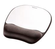 Fellowes Alfombrilla con Reposamuñecas Espuma Memory Foam - Confort Excepcional - Color Plateado