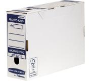 Fellowes Bankers Box Caja de Archivo Automatico 100mm Folio - Montaje Automatico Fastfold - Carton Reciclado Certificacion FSC