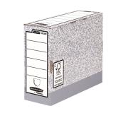 Fellowes Bankers Box Caja de Archivo Definitivo 100mm A4 - Montaje Automatico Fastfold - Carton Reciclado Certificacion FSC - Color Gris