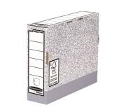 Fellowes Bankers Box Caja de Archivo Definitivo 80mm A4 - Montaje Automatico Fastfold - Carton Reciclado Certificacion FSC - Color Gris
