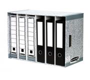 Fellowes Bankers Box Clasificador de Archivadores - Montaje Automatico Fastfold - Carton Reciclado Certificacion FSC - Color Gris