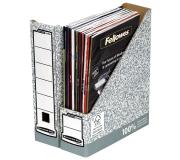 Fellowes Bankers Box Revistero A4 80mm - Montaje Manual - Carton Reciclado Certificacion FSC - Color Gris