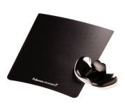 Fellowes Canal-V Reposamuñecas Deslizante de Gel - Minimiza la Presion sobre la Muñeca - Color Negro