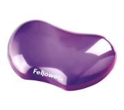 Fellowes Crystal Reposamuñecas Flexible de Gel - Resistente a las Manchas - Color Violeta