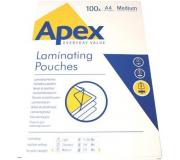 Fellowes Pack de 100 Fundas para Plastificar Brillo A4 - 125 Micras - Resistente al Agua - Transparente