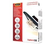 Fellowes Pack de 100 Fundas para Plastificar Brillo para Tarjetas 60 x 90mm - 125 Micras - Alta Calidad - Transparente
