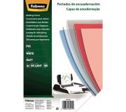 Fellowes Pack de 100 Portadas para Encuadernar de PVC A4 - 180 Micras - Alta Calidad - Color Blanco