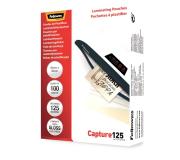 Fellowes Pack de 125 Fundas para Plastificar Tarjetas Brillo 65 x 95 mm - 125 Micras - Alta Calidad - Transparente