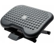 Fellowes Reposapies Regulable - Ajustable en Altura e Inclinacion - Superficie Efecto Masaje - Base Antideslizante - Color Negro