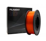 Filamento 3D PLA HD - Diametro 1.75mm - Bobina 1kg - Color Naranja Fluorescente