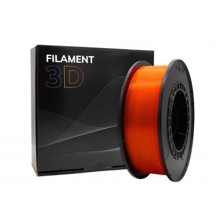Filamento 3D PLA HD - Diametro 1.75mm - Bobina 1kg - Color Naranja Fluorescente