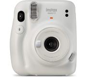 Fujifilm Instax Mini 11 Ice White Camara Instantanea - Tamaño de Imagen 62x46mm - Flash Auto - Mini Espejo para Selfies - Correa de Mano y 2 Botones de Obturador Diferentes