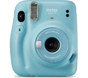 Fujifilm Instax Mini 11 Sky Blue Camara Instantanea - Tamaño de Imagen 62x46mm - Flash Auto - Mini Espejo para Selfies - Correa de Mano y 2 Botones de Obturador Diferentes