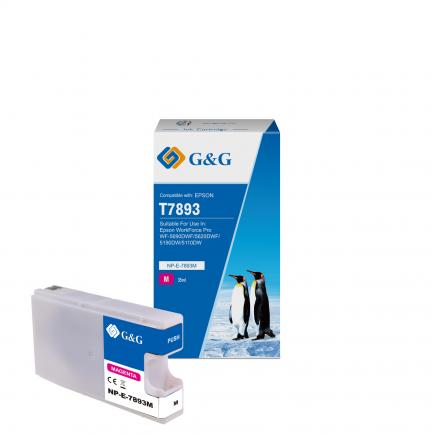 G&G Epson T7893/T7903/T7913 Magenta Cartucho de Tinta Generico - Reemplaza C13T789340/C13T79034010/C13T79134010