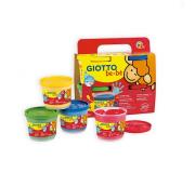 Giotto Bebe Pack de 4 Botes de Pintura para Dedos - 150ml - Facil Aplicacion - Colores Surtidos