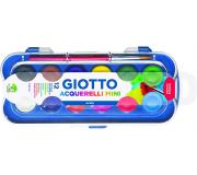 Giotto Pack de 12 Acuarelas Mini 23mm. - Colores Luminosos - Evita la Dispersion del Agua