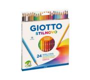 Giotto Stilnovo Pack de 24 Lapices Hexagonales de Colores - Mina 3.3mm - Madera - Colores Surtidos